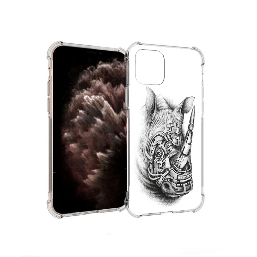 

Чехол MyPads Tocco для Apple iPhone 11 Pro стальной носорог, Прозрачный, Tocco