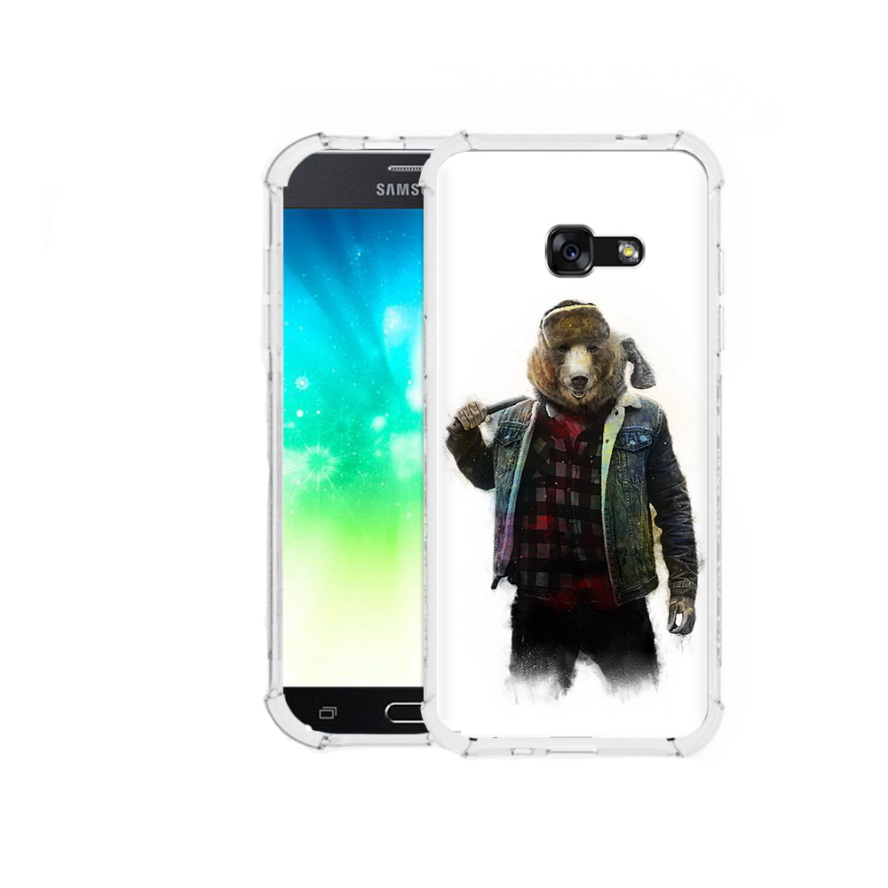 

Чехол MyPads Tocco для Samsung Galaxy A3 (2016) медведь с топором, Прозрачный, Tocco