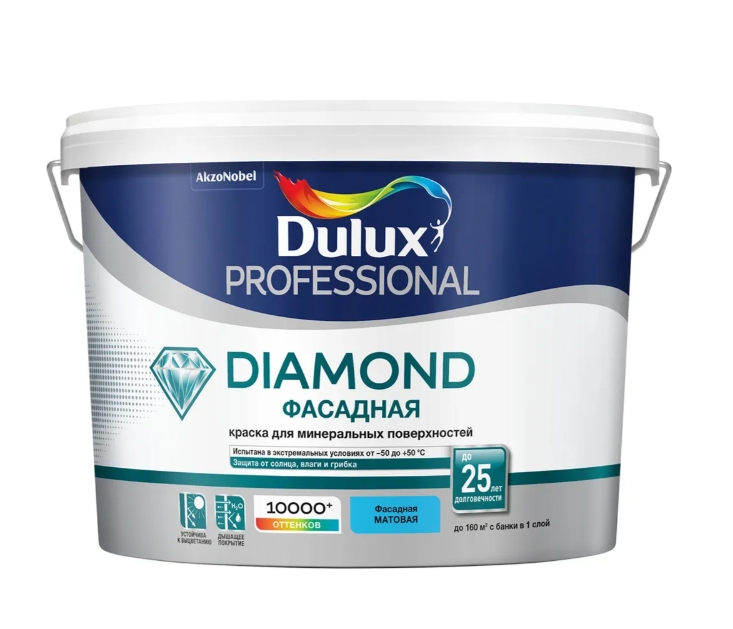 DULUX TRADE Краска Фасадная гладкая BW 10 л