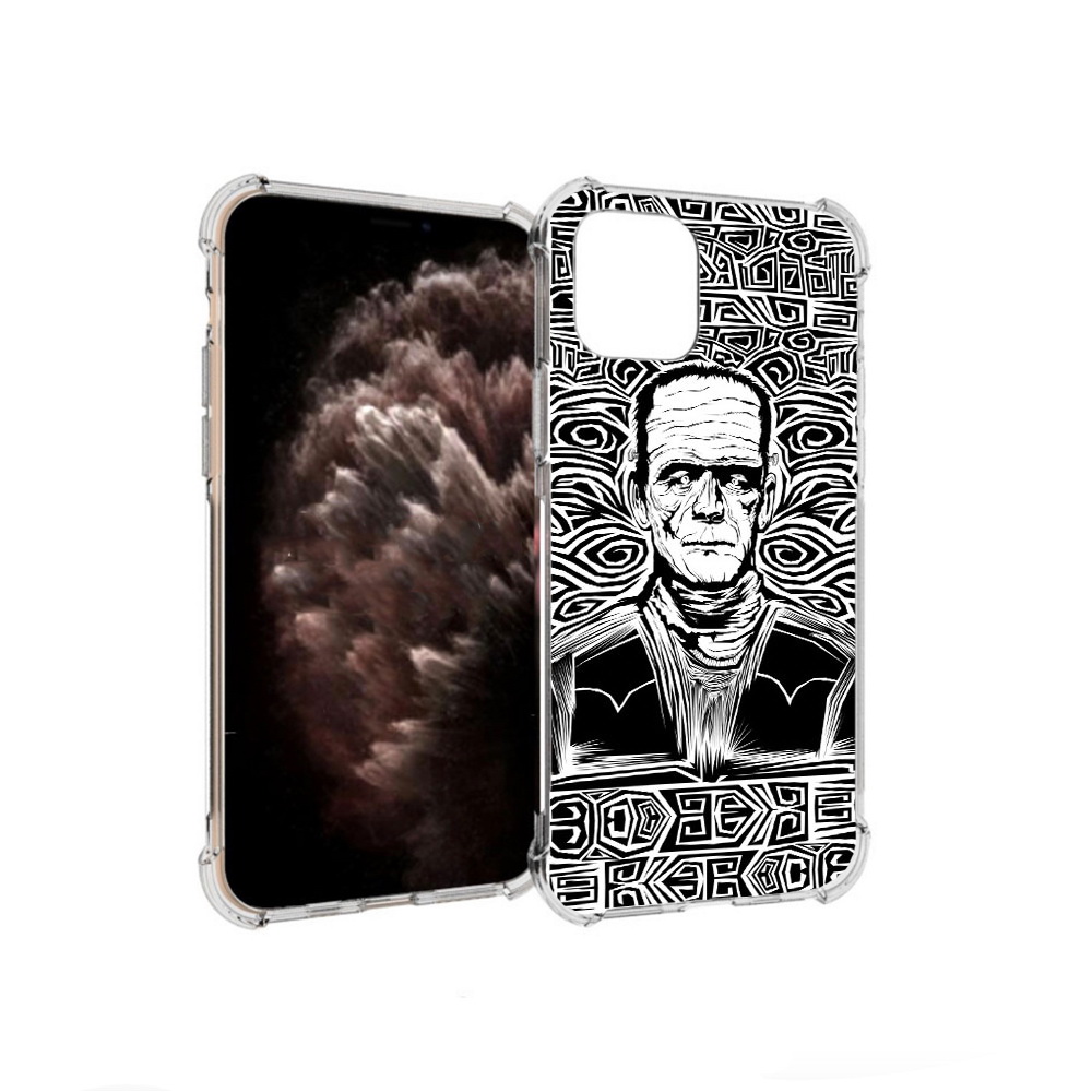 

Чехол MyPads Tocco для Apple iPhone 11 Pro франкенштейн черно белый, Прозрачный, Tocco