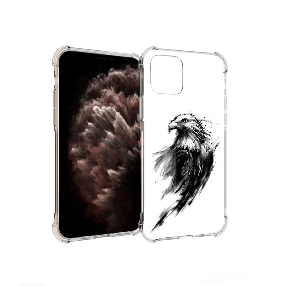 

Чехол MyPads Tocco для Apple iPhone 11 Pro чб птица, Прозрачный, Tocco
