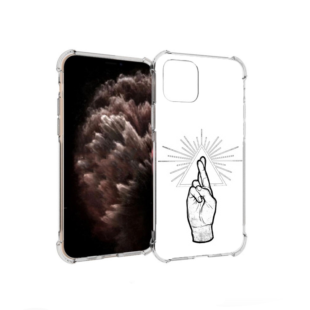 

Чехол MyPads Tocco для Apple iPhone 11 Pro черно белая рука, Прозрачный, Tocco