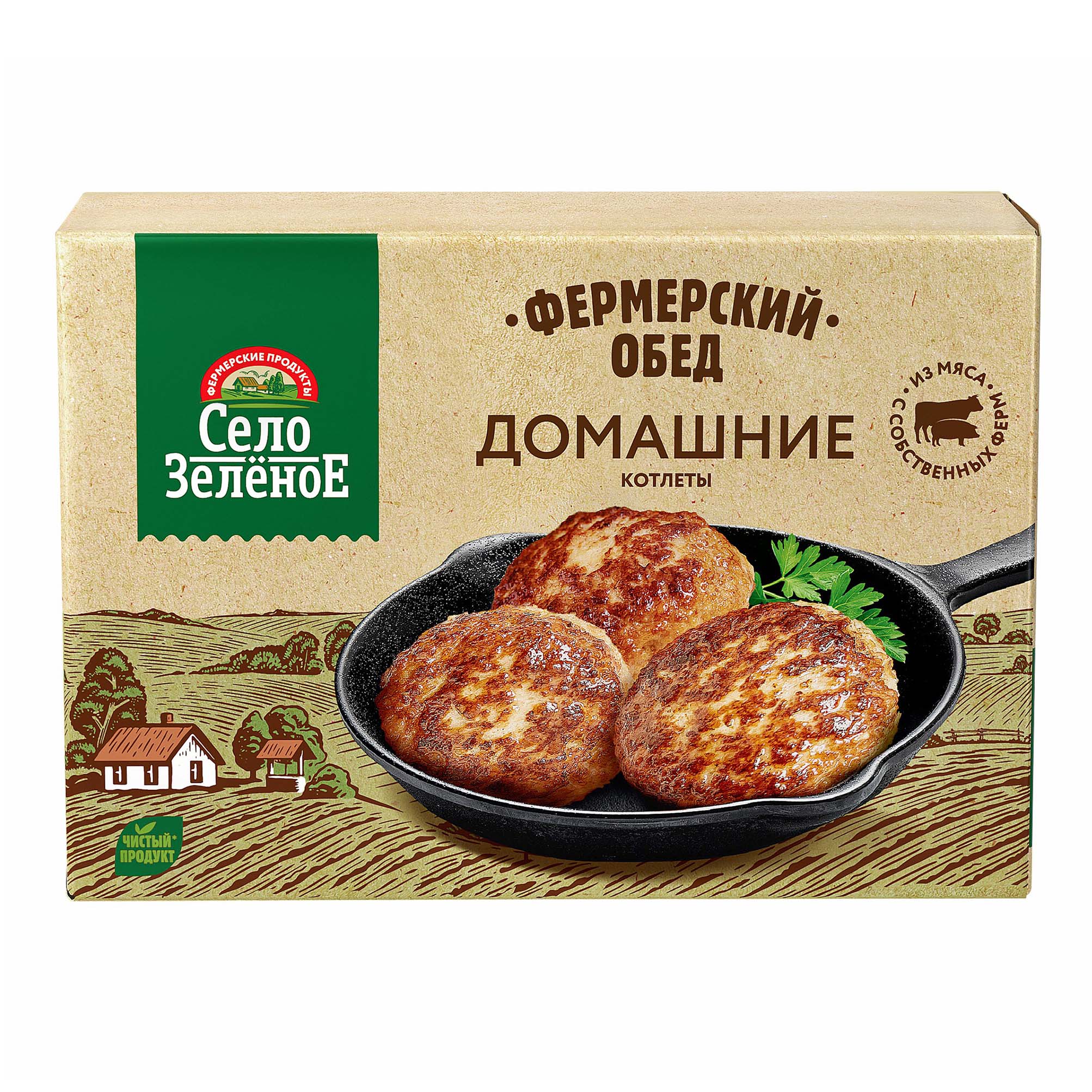 

Котлеты из свинины и говядины Село Зеленое Домашние замороженные 500 г