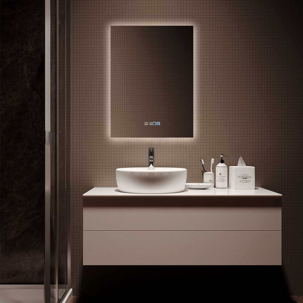 Зеркало для ванной Qwerty 180*60 прямоугольное вертикальное c часами и подогревом автокружка следопыт с подогревом от прикуривателя металлическая колба