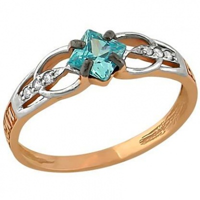 

Кольцо с 7 фианитами из серебра с позолотой Высоковы К-361-1 18,5, К-361-1