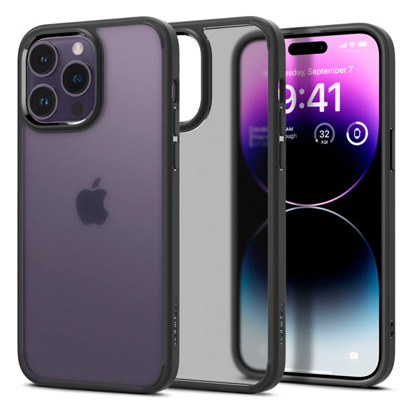 

Чехол Spigen Ultra Hybrid для iPhone 14 Pro Frost Black (ACS04968), Черный, Ultra Hybrid