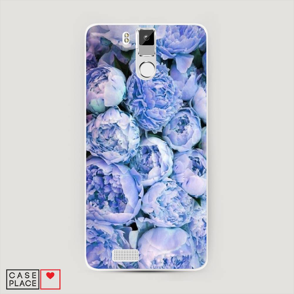 

Чехол Awog на Oukitel K6000 Pro / Оукитель K6000 Pro "Пионы голубые", Голубой, 230150-8