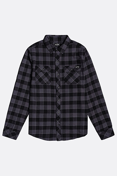 фото Мужская рубашка с длинным рукавом all day flannel, черный, s billabong