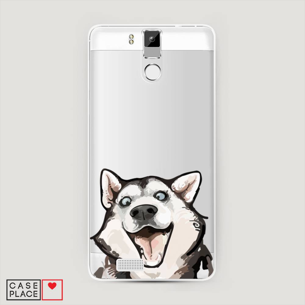 

Чехол Awog на Oukitel K6000 Pro / Оукитель K6000 Pro "Радостный хаски", Белый;голубой;черный, 230150-1