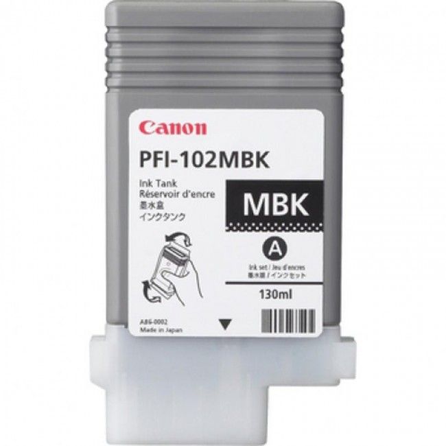 Картридж для струйного принтера Canon PFI-102MBK матовый черный, оригинал