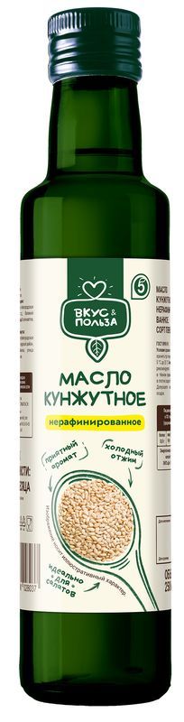 

Кунжутное масло Вкус & Польза нерафинированное 250 мл