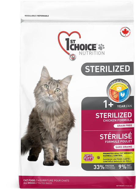 фото Сухой корм для кошек 1st choice sterilized, курица с бататом, 320 г