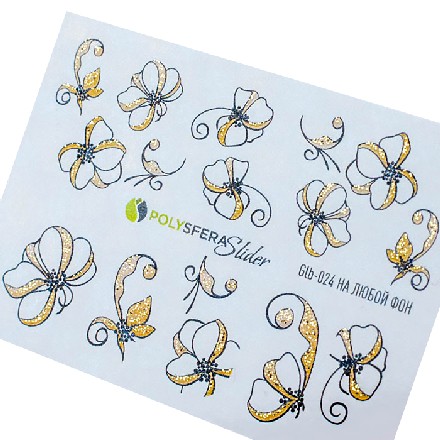 

Набор Полисфера Слайдер Гламурный блеск, ручная роспись №24, 2 шт.