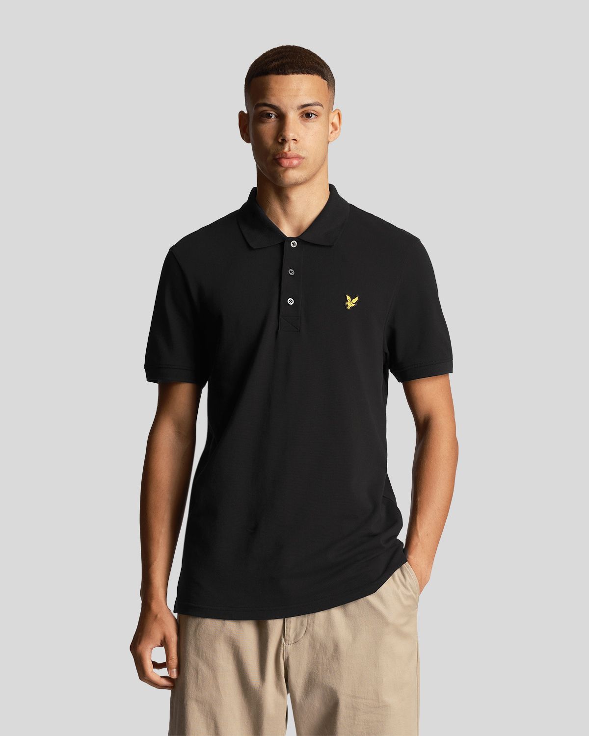 Футболка мужская Lyle & Scott Plain Polo Shirt черная L