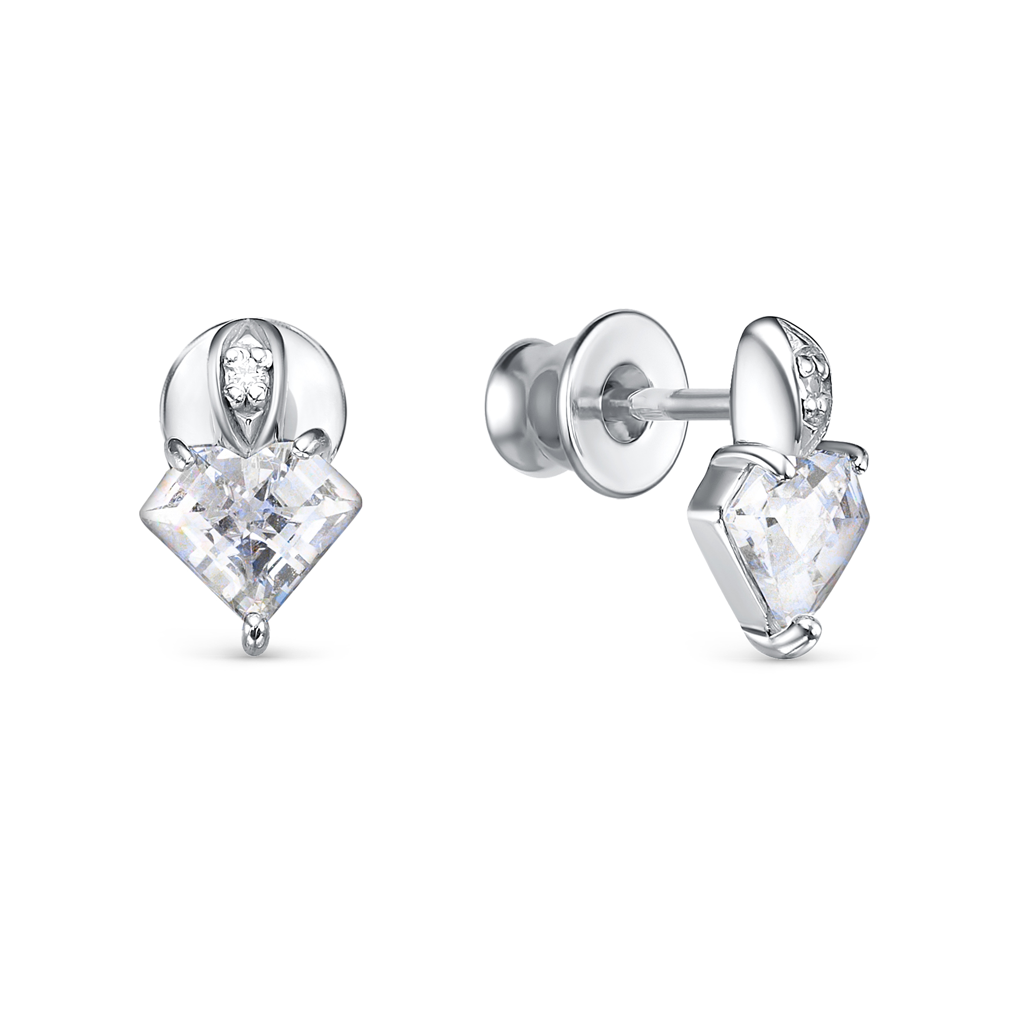 

Серьги из серебра с Swarovski 02-2484/00СВ-00 АЛЬКОР, 02-2484/00СВ-00