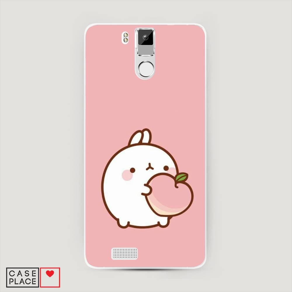 

Чехол Awog на Oukitel K6000 Pro / Оукитель K6000 Pro "Кролик с персиком", Розовый;бежевый, 230150-1
