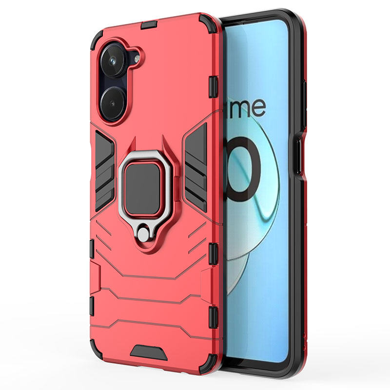 

Противоударный чехол Panther Case для Realme 10 с кольцом, красный, Panther Case