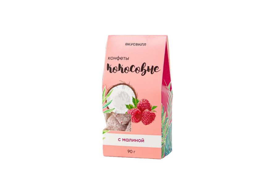 

Конфеты кокосовые ВкусВилл с малиной 90 г