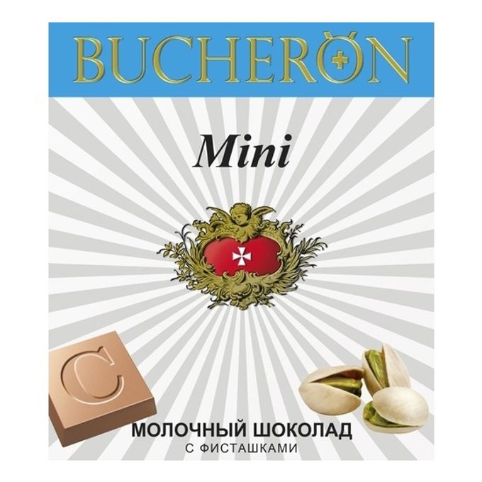 Шоколад Bucheron Mini молочный с фисташками 40 г