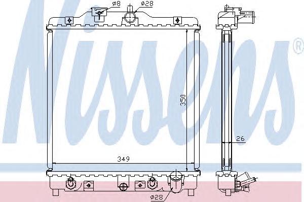 

NS633081 радиатор системы охлаждения Honda Civic/CRX 1.4-1.6 16V 91>