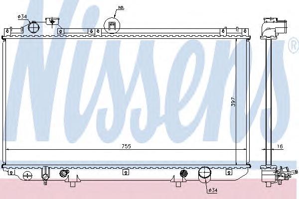 

NS64762 радиатор системы охлаждения АКПП Lexus ES300 3.0 JZS160 98>