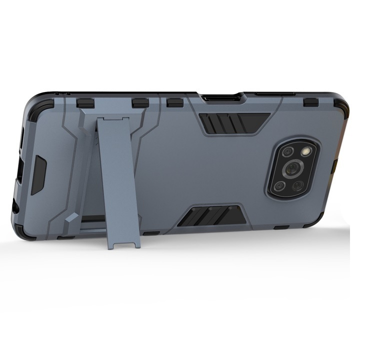 фото Противоударный чехол transformer-2 для xiaomi poco x3 pro/x3 nfc/x3 (синий) black panther