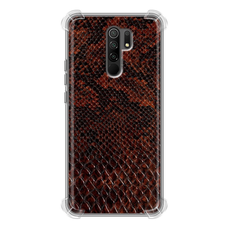 фото Дизайнерский силиконовый с усиленными углами чехол для xiaomi redmi 9 змеиная кожа 100gadgets
