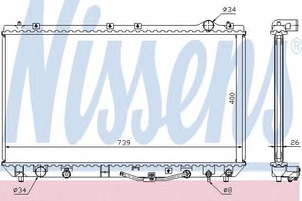 

NS647541 радиатор системы охлаждения АКПП Toyota Camry 3.0 96-01
