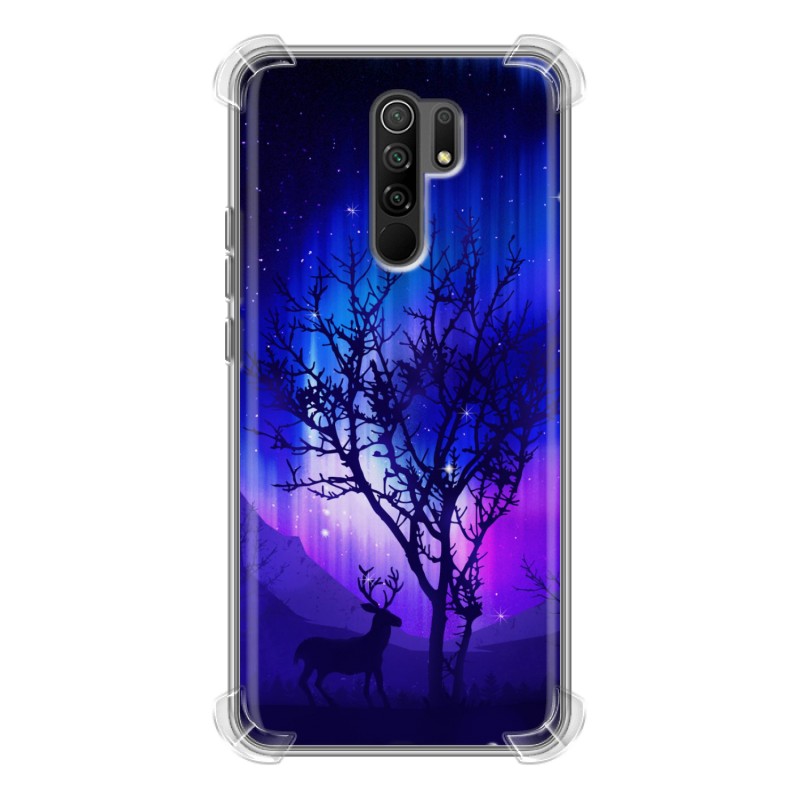 фото Дизайнерский силиконовый с усиленными углами чехол для xiaomi redmi 9 северное сияние 100gadgets