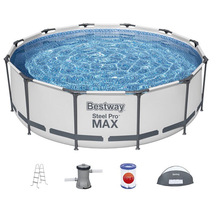 Бассейн каркасный 366 х 100 см (фильтр-насос,лестница,навес) 5619N