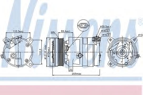 

NS89058 компрессор кондиционера Opel Astra F/Vectra 94-98