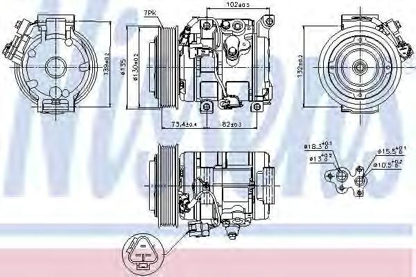 

NS89250 компрессор кондиционера Toyota RAV 4 2.0i 00>