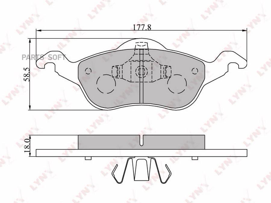 

Колодки Торм.Пер.Ford Focus I 98-04 LYNXauto арт. BD-3009