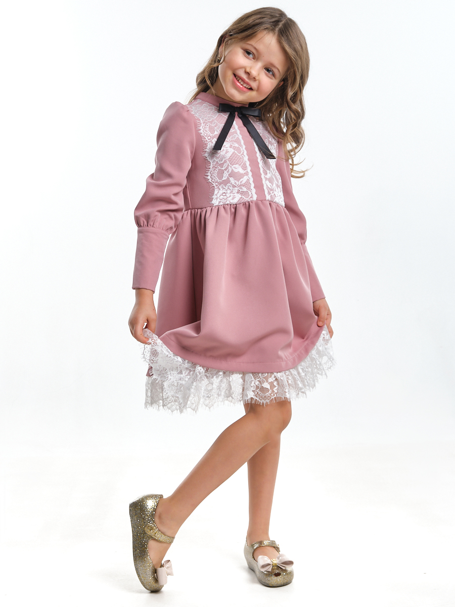 Платье детское Mini Maxi 6901, розовый, 110 бюстгальтер женский t shirt t shirt розовый с деталями из сетки