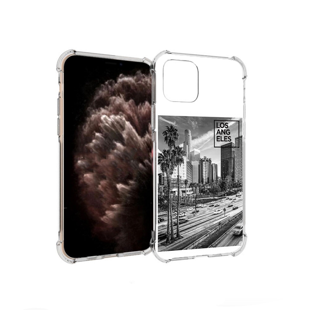 

Чехол MyPads Tocco для Apple iPhone 11 Pro черно белый лос анджелес, Прозрачный, Tocco