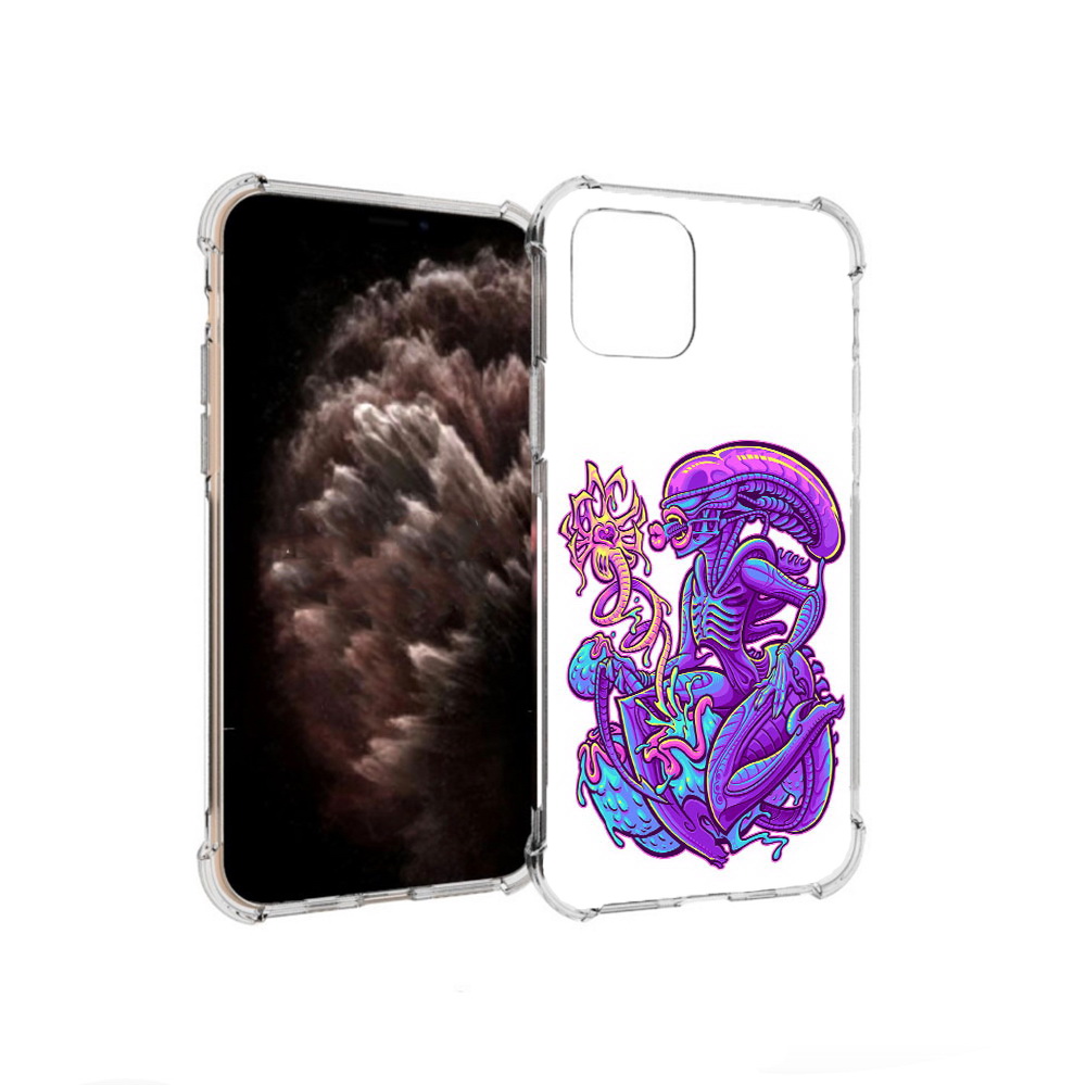 

Чехол MyPads Tocco для Apple iPhone 11 Pro чужой фиолетовый цвет, Прозрачный, Tocco