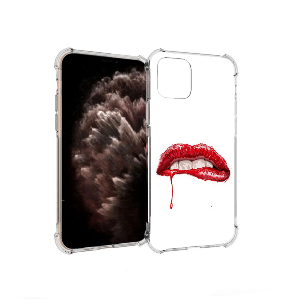 

Чехол MyPads Tocco для Apple iPhone 11 Pro яркие красные губы, Прозрачный, Tocco
