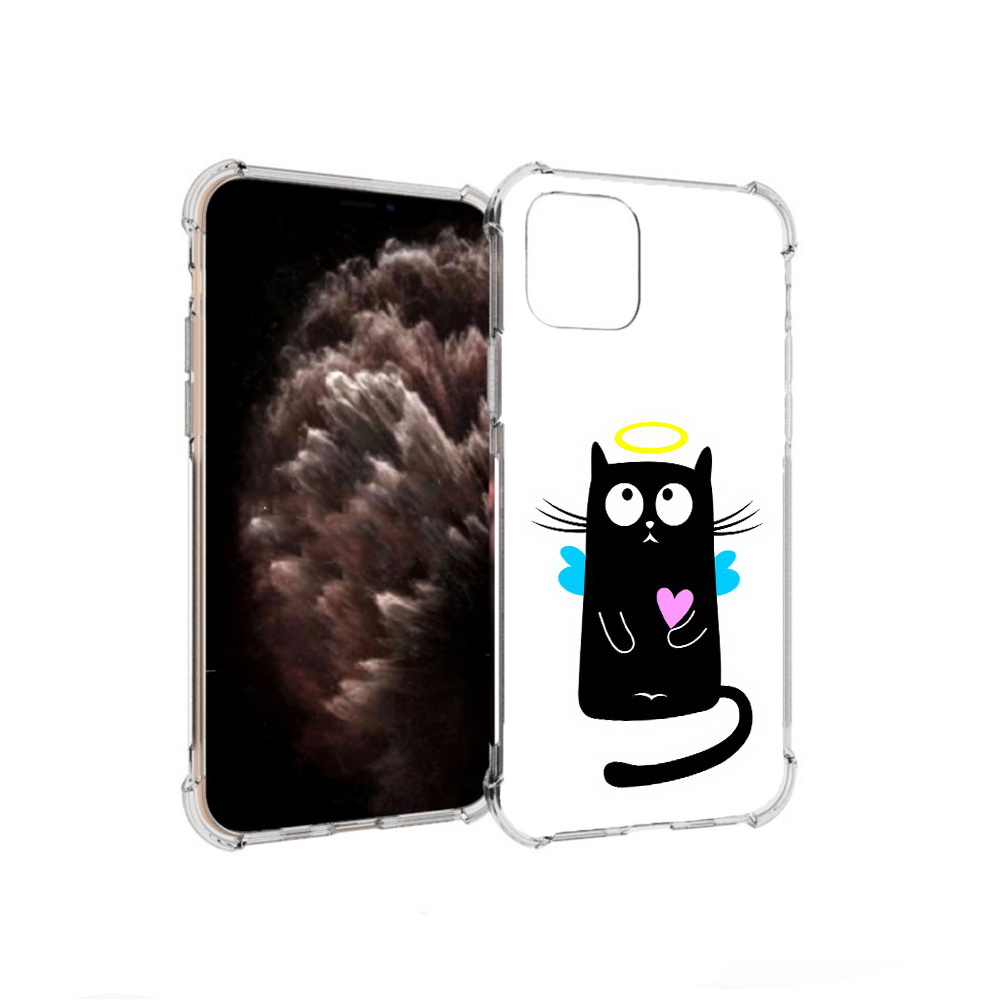 

Чехол MyPads Tocco для Apple iPhone 11 Pro Кот ангелок, Прозрачный, Tocco