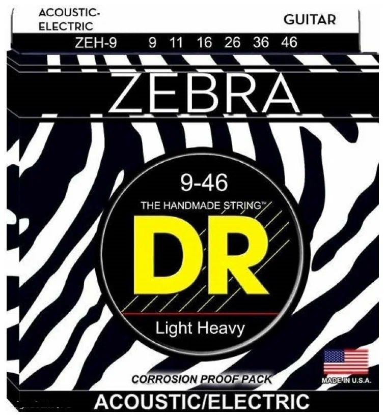

Dr Zeh-9 Zebra - Струны для акустических и электро гитар (9-46)