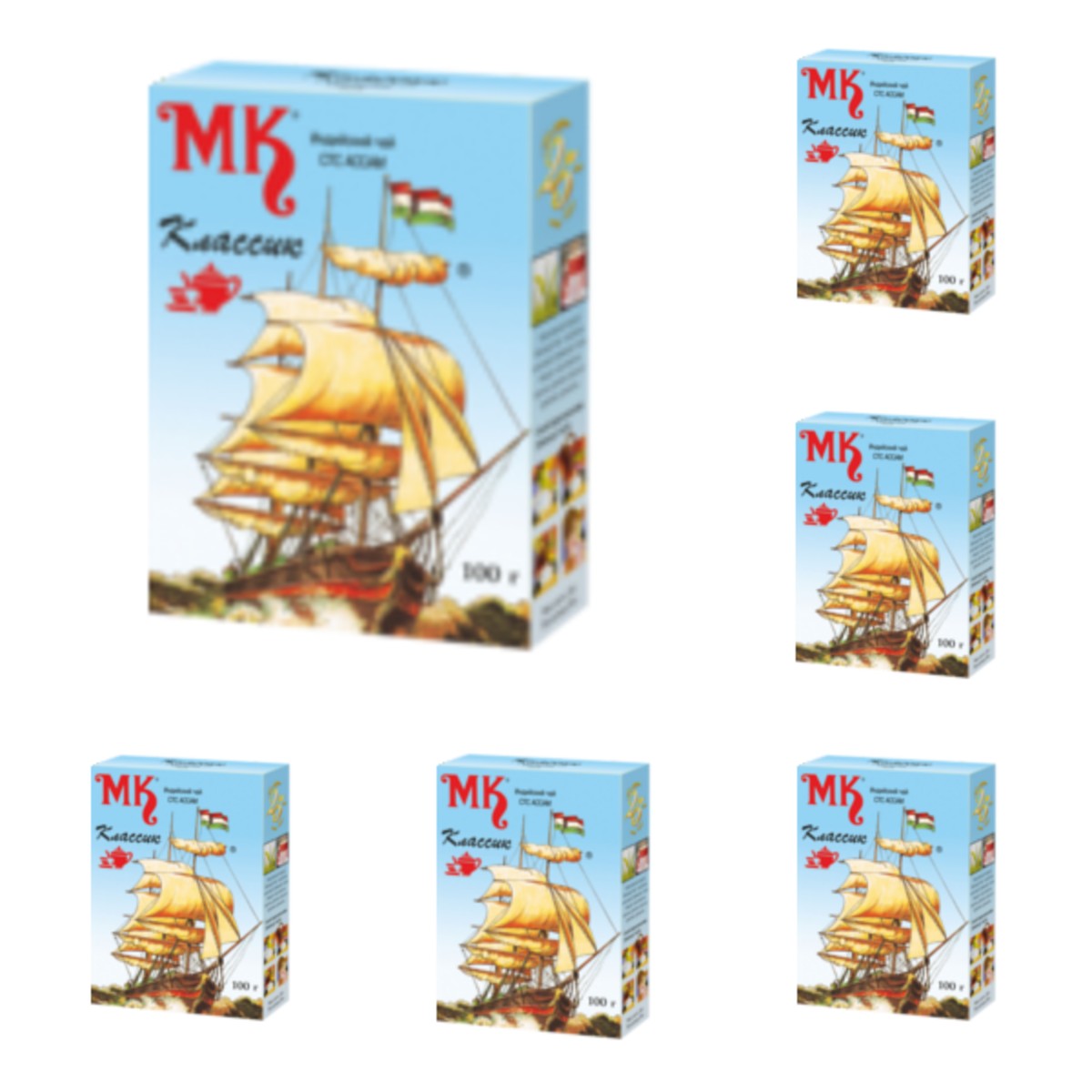 

Чай листовой МК Классик, 100 г х 6 шт, Классик, 100 г