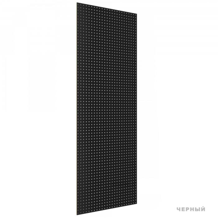 Настенная перфорированная панель односторонняя 1800*600*6, шаг 25мм, цвет чёрный перфорированная панель к вру ekf