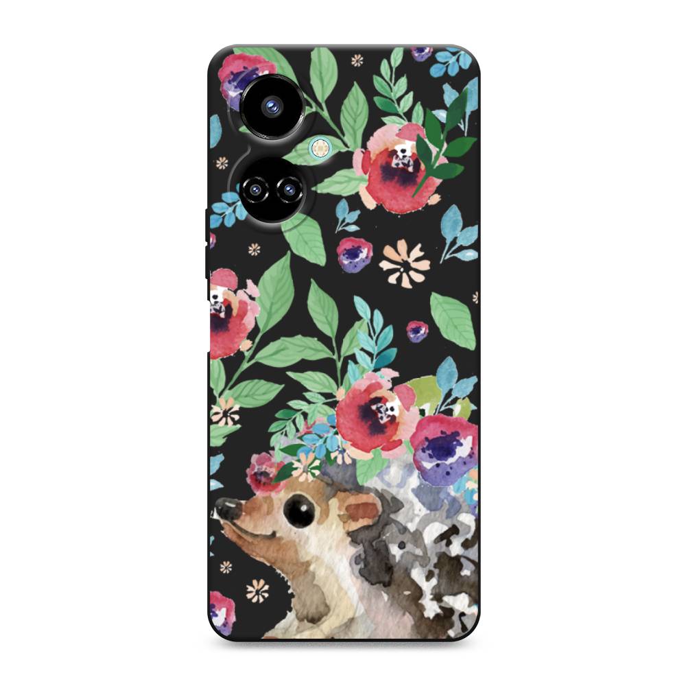

Чехол Awog 301652-1 для Tecno Camon 19, Camon 19 Pro "Ежик в цветах акварель", Розовый;зеленый;коричневый, 301652-1