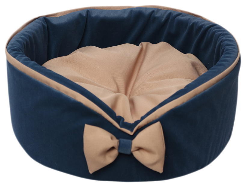 

Лежанка для собак и кошек Lion Manufactory Соня сине-коричневая 41 х 41 х 16 см
