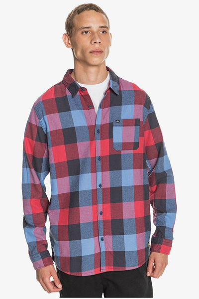 фото Мужская рубашка с длинным рукавом motherfly flannel, красный, s quicksilver
