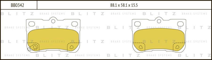 

Тормозные колодки BLITZ задние дисковые bb0342