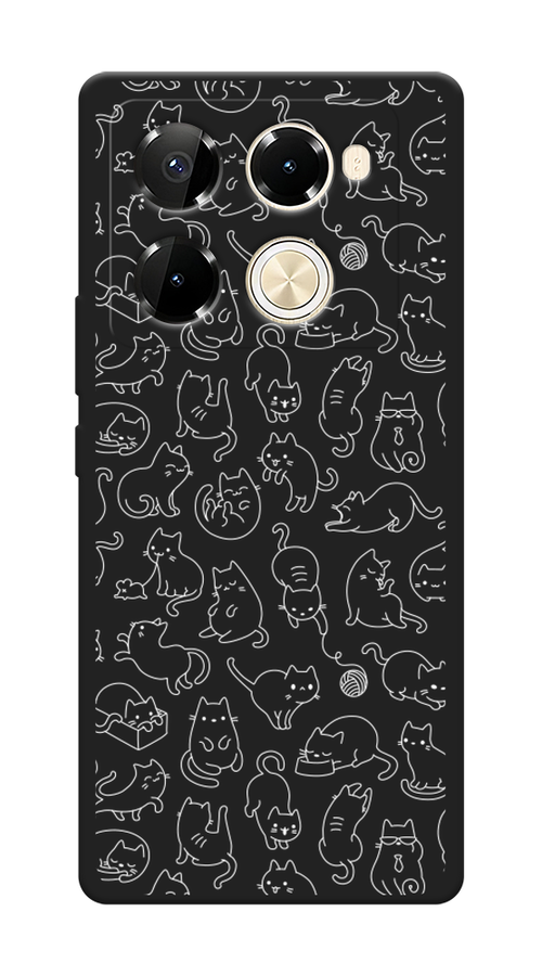 

Чехол Awog на Infinix Note 40 Pro 5G/Note 40 Pro Plus "Шкодливые котики", Прозрачный;бежевый, 3106052-1
