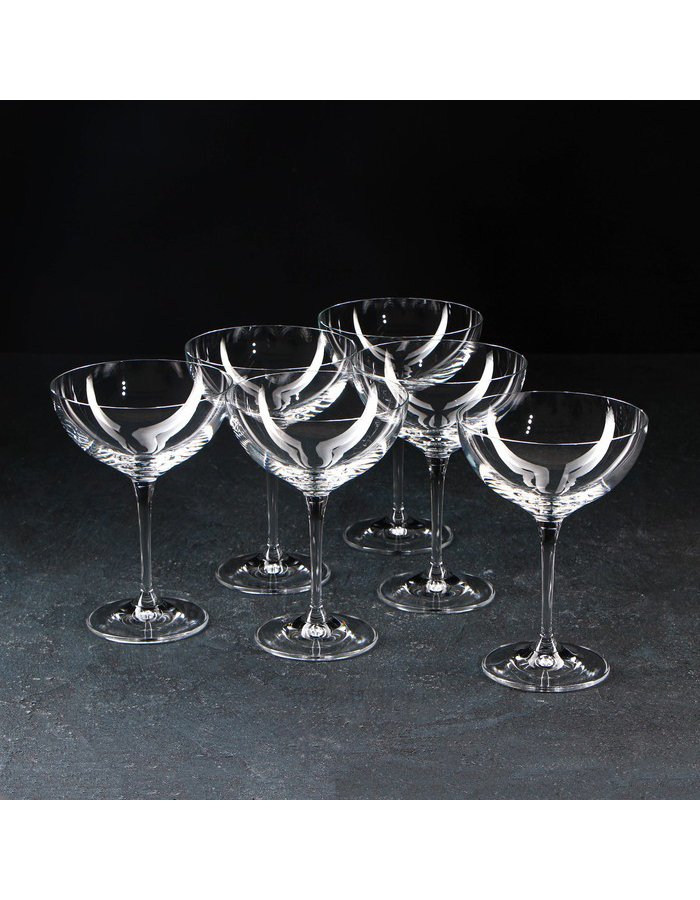 

Набор бокалов для коктейлей Bohemia Crystal, хрустальное стекло 6 шт 220 мл, Прозрачный