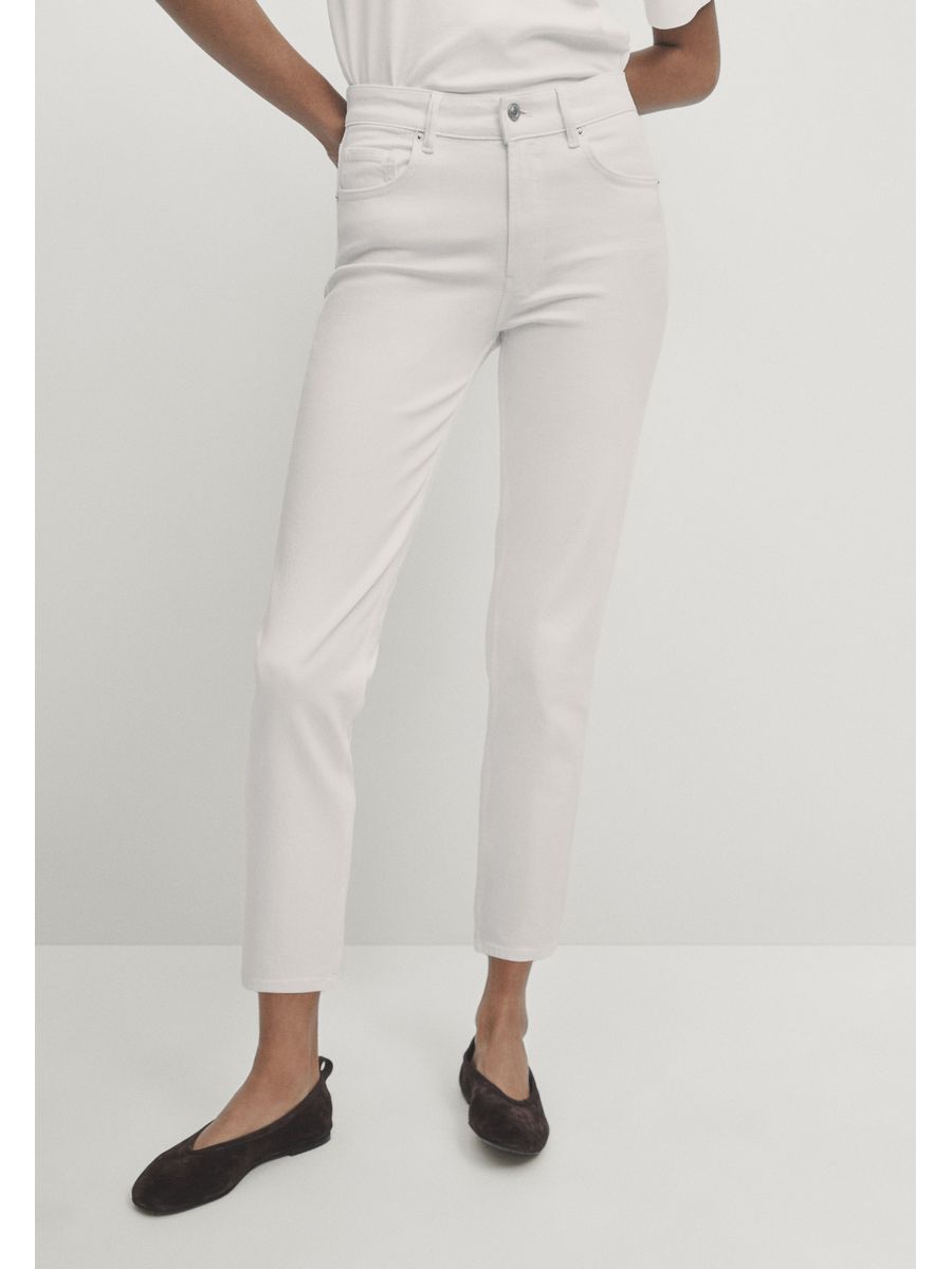 

Джинсы женские Massimo Dutti M3I21N0AW белые 38 EU, Белый, M3I21N0AW