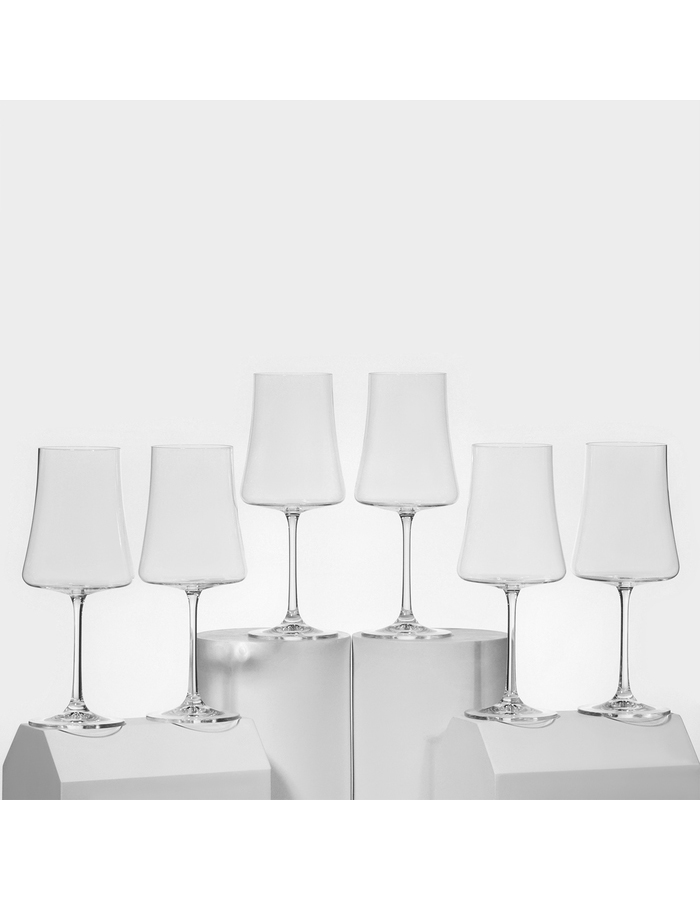 

Набор бокалов для вина Bohemia Crystal, хрустальное стекло 6 шт 560 мл, Прозрачный