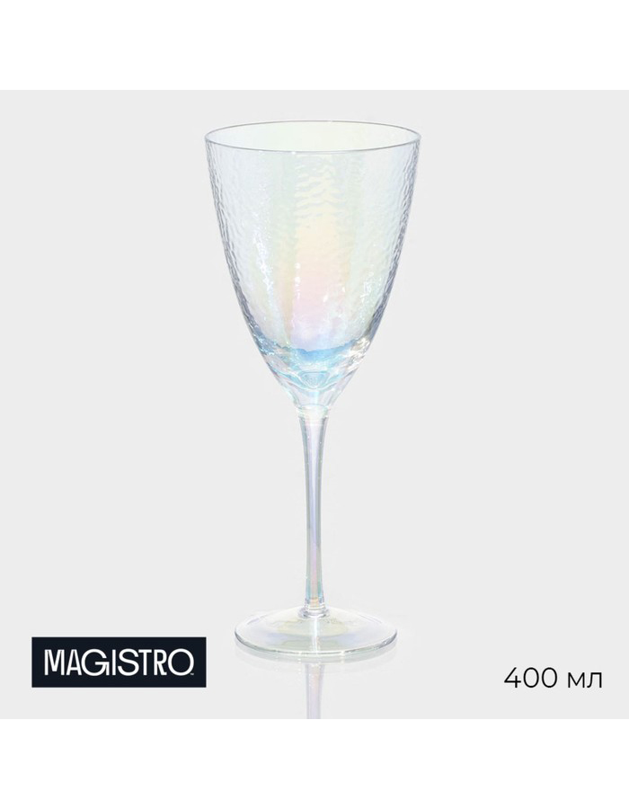 

Бокал для вина Magistro, стекло 400 мл, Прозрачный